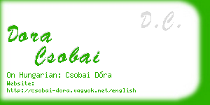 dora csobai business card